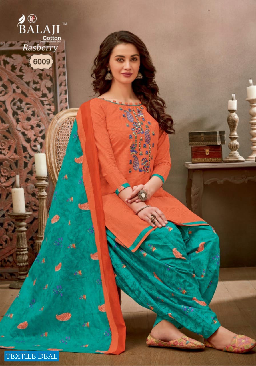 Balaji Rasberry Patiyala Vol-6  Wholesale Printed Dress Material