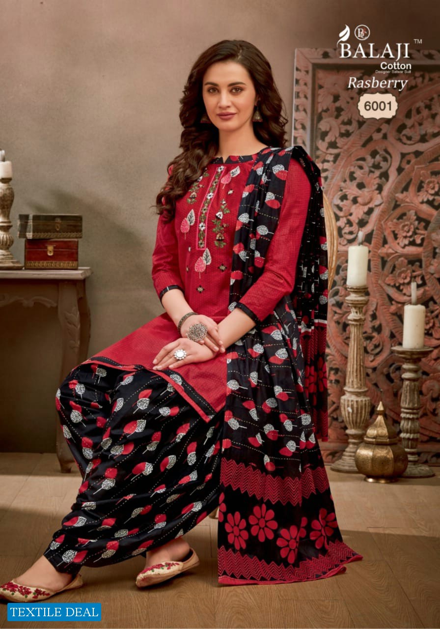 Balaji Rasberry Patiyala Vol-6  Wholesale Printed Dress Material