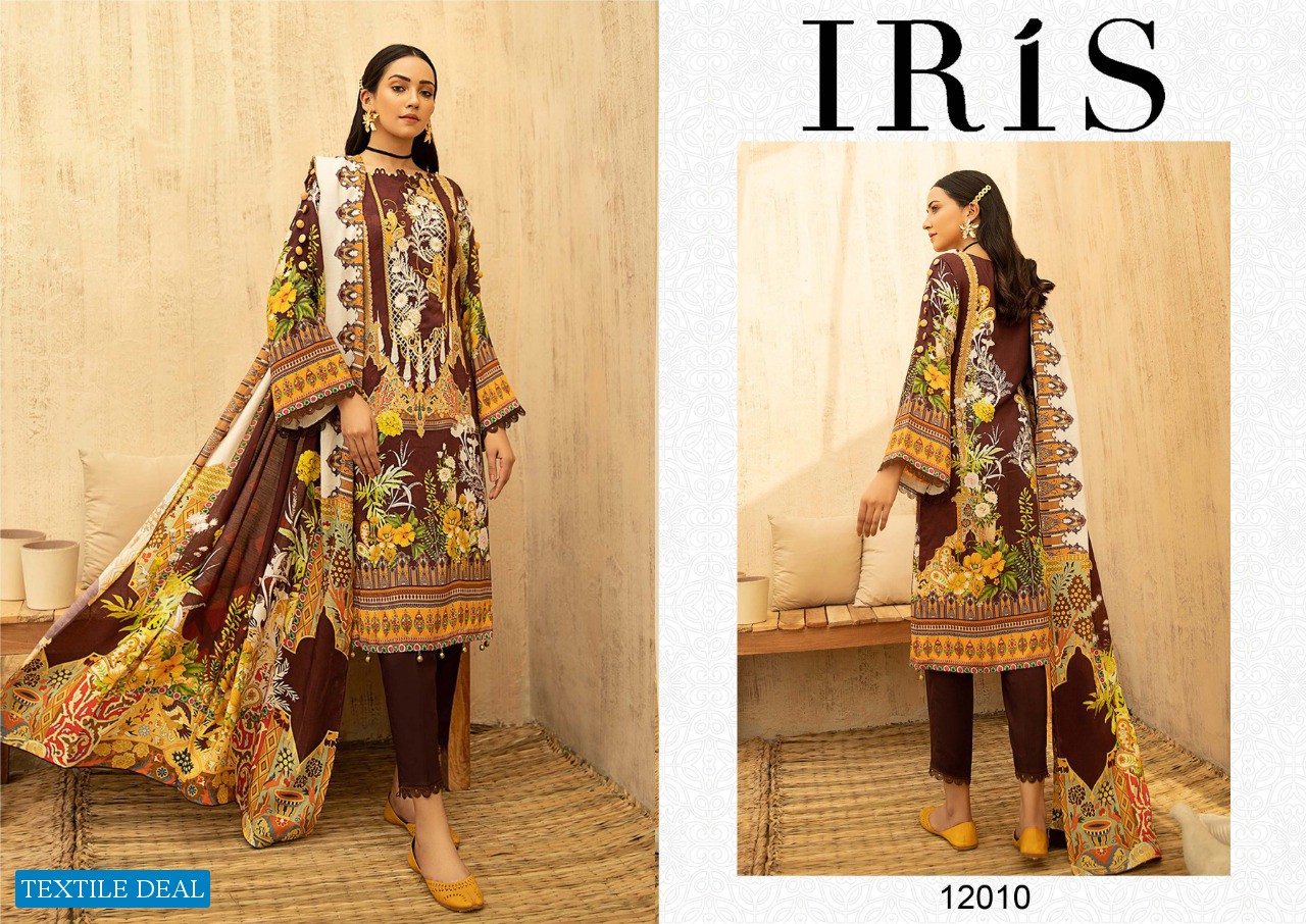 iris Vol-12 wholesale Lawn Printed Dress Material