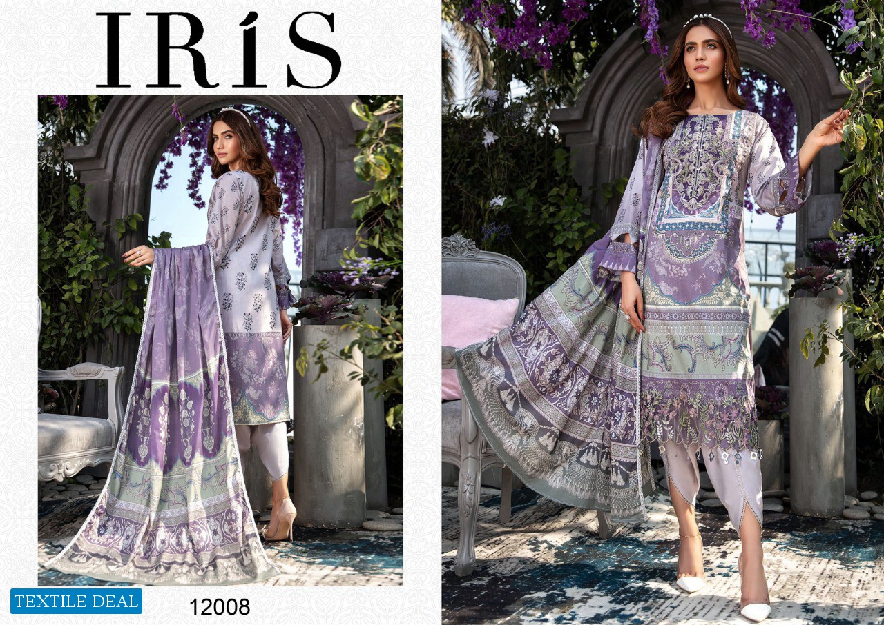 iris Vol-12 wholesale Lawn Printed Dress Material