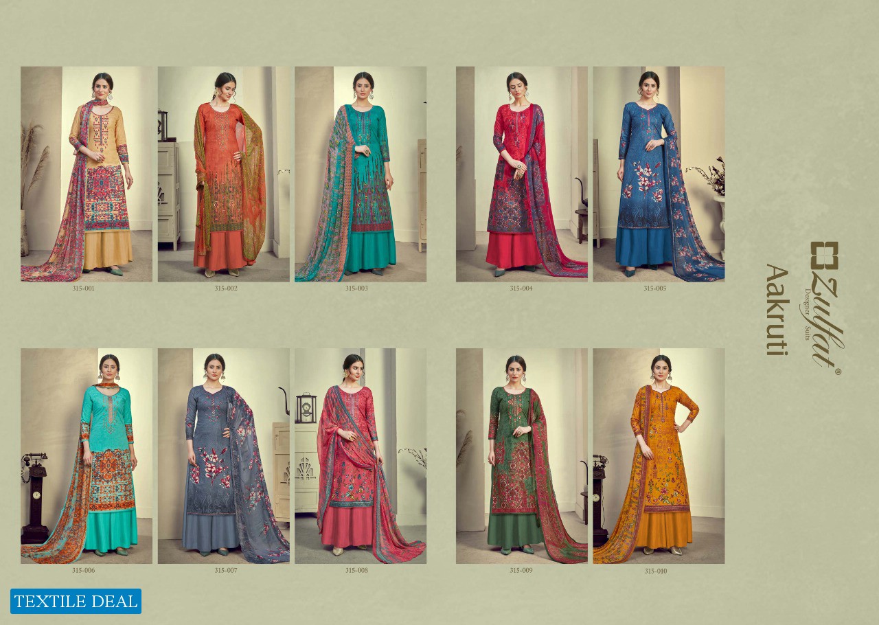 Zulfat Aakruti Wholesale Exclusive Designer Dress Material