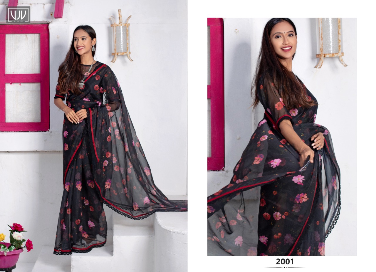 VJV Nalini Wholesale Organza Saree Wholesaler In India