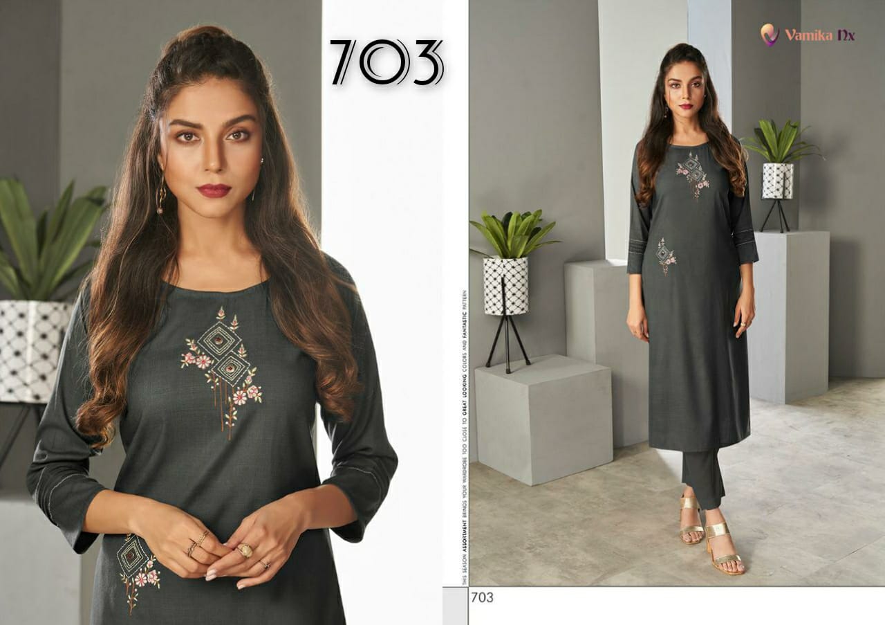 AMOUR BY  VAMIKA NX  NEW DESIGNER KURTI WITH PENT
