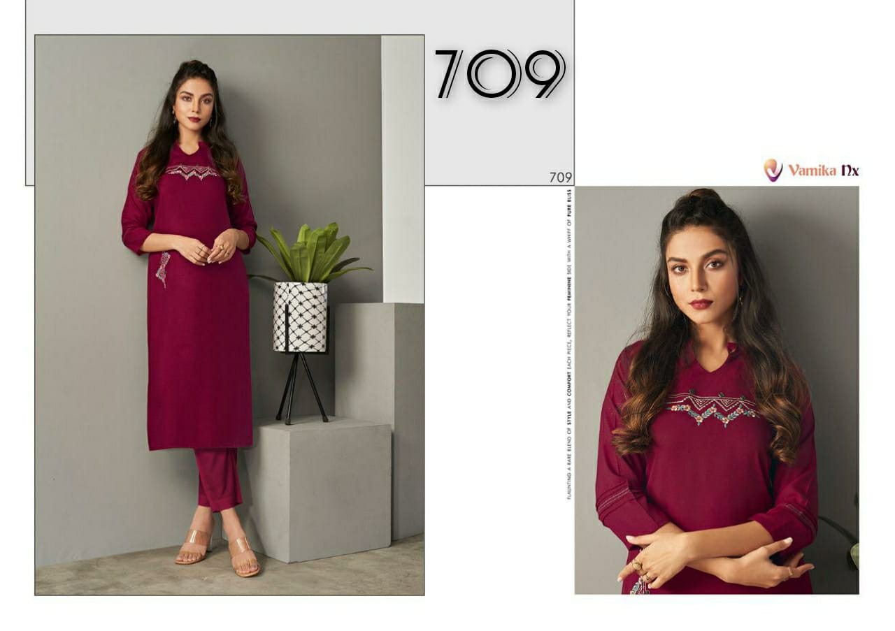 AMOUR BY  VAMIKA NX  NEW DESIGNER KURTI WITH PENT