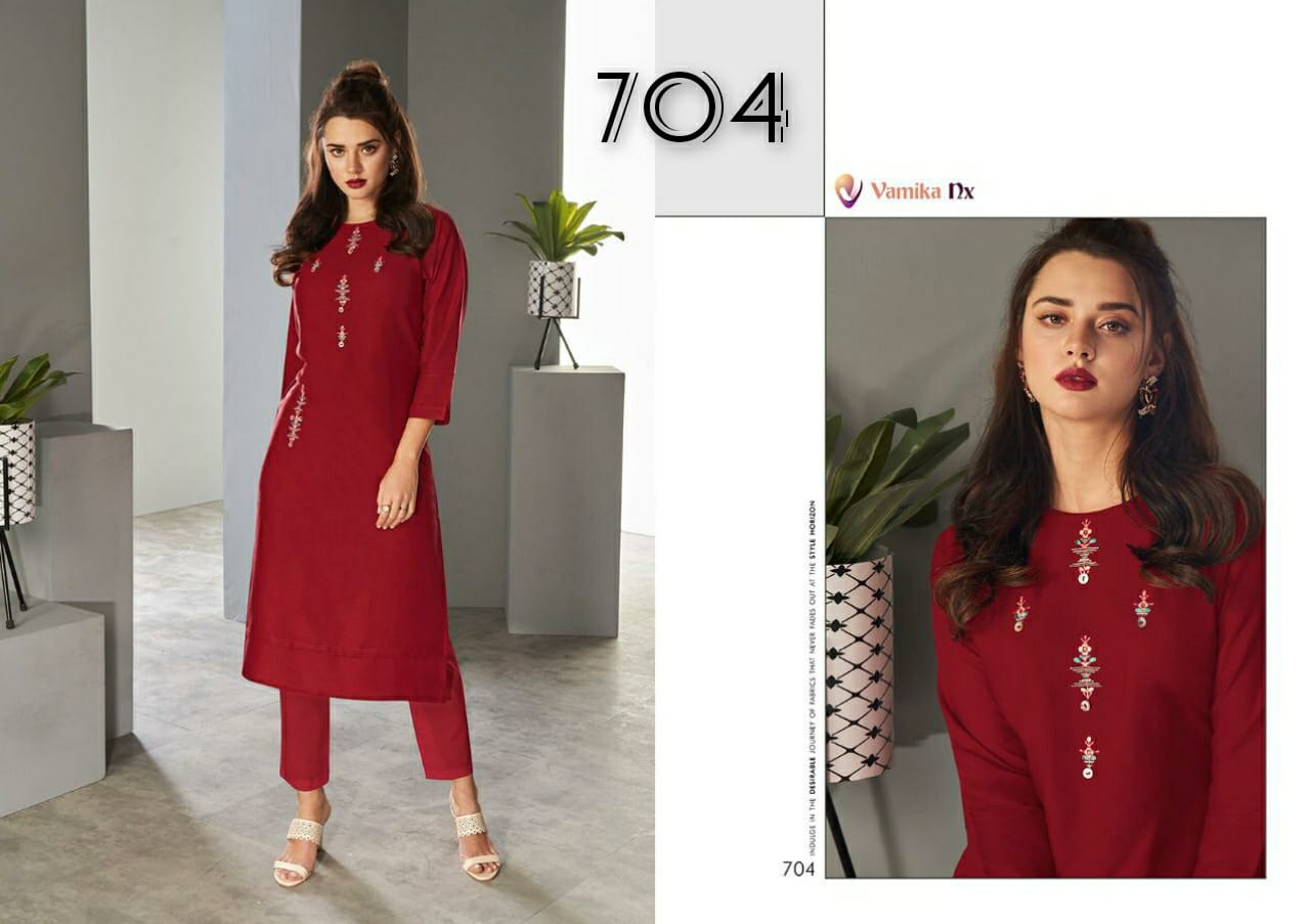 AMOUR BY  VAMIKA NX  NEW DESIGNER KURTI WITH PENT