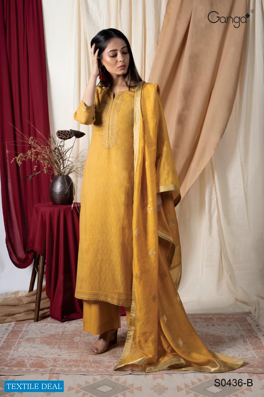 Ganga Greetha S0436 Wholesale Finest Woven Salwar Kameez