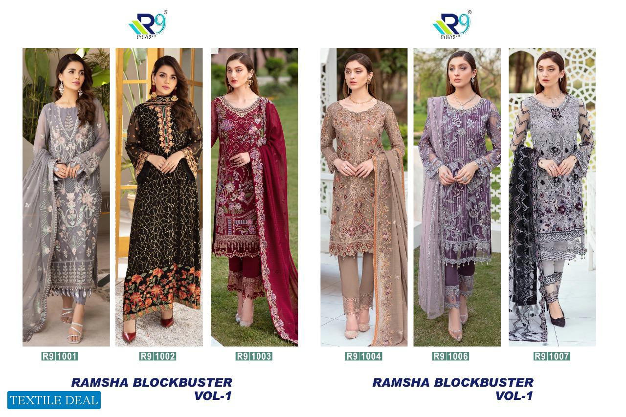 R9 Ramsha Blockbuster Vol-1 Wholesale Pakistani Concept Dress