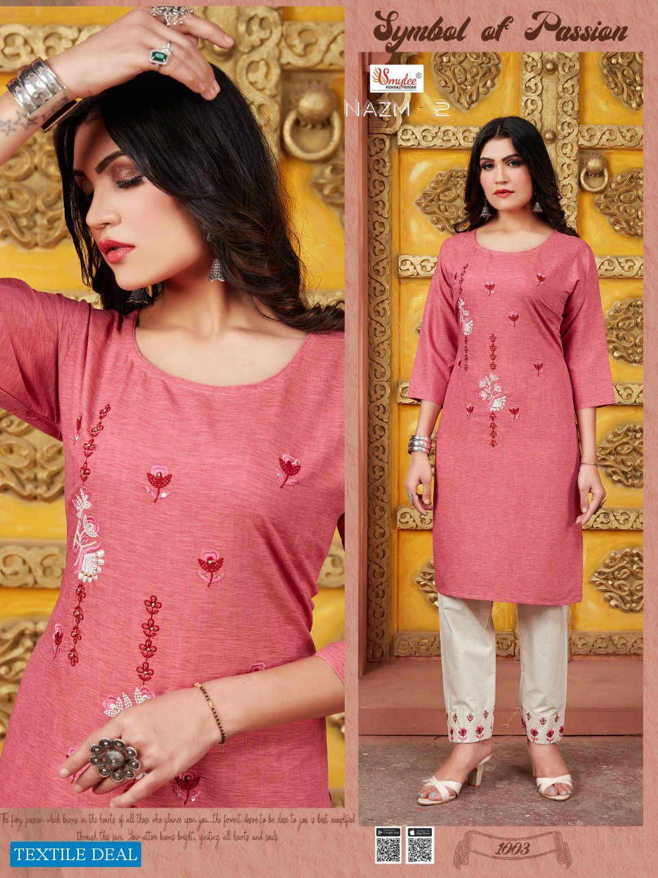 Smylee Nazm Vol-2 Wholesale Shopping Top And Bottom Catalog