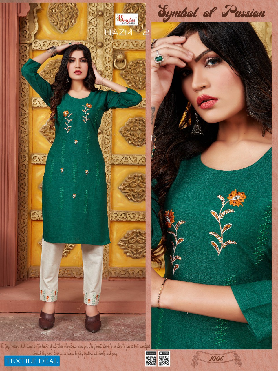 Smylee Nazm Vol-2 Wholesale Shopping Top And Bottom Catalog