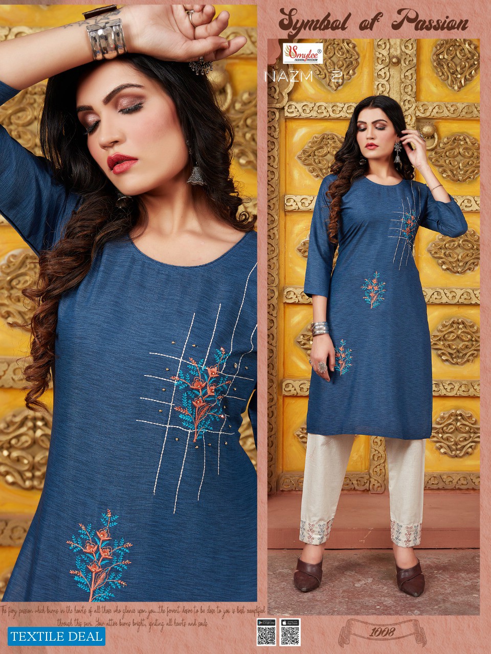 Smylee Nazm Vol-2 Wholesale Shopping Top And Bottom Catalog