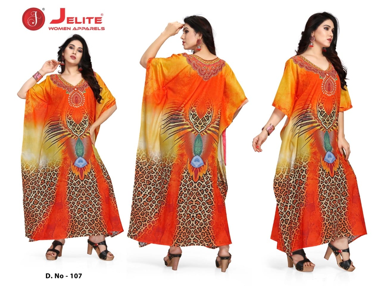 JELITE PRESENTS STYLISH COTTON  PRINTED KAFTANS