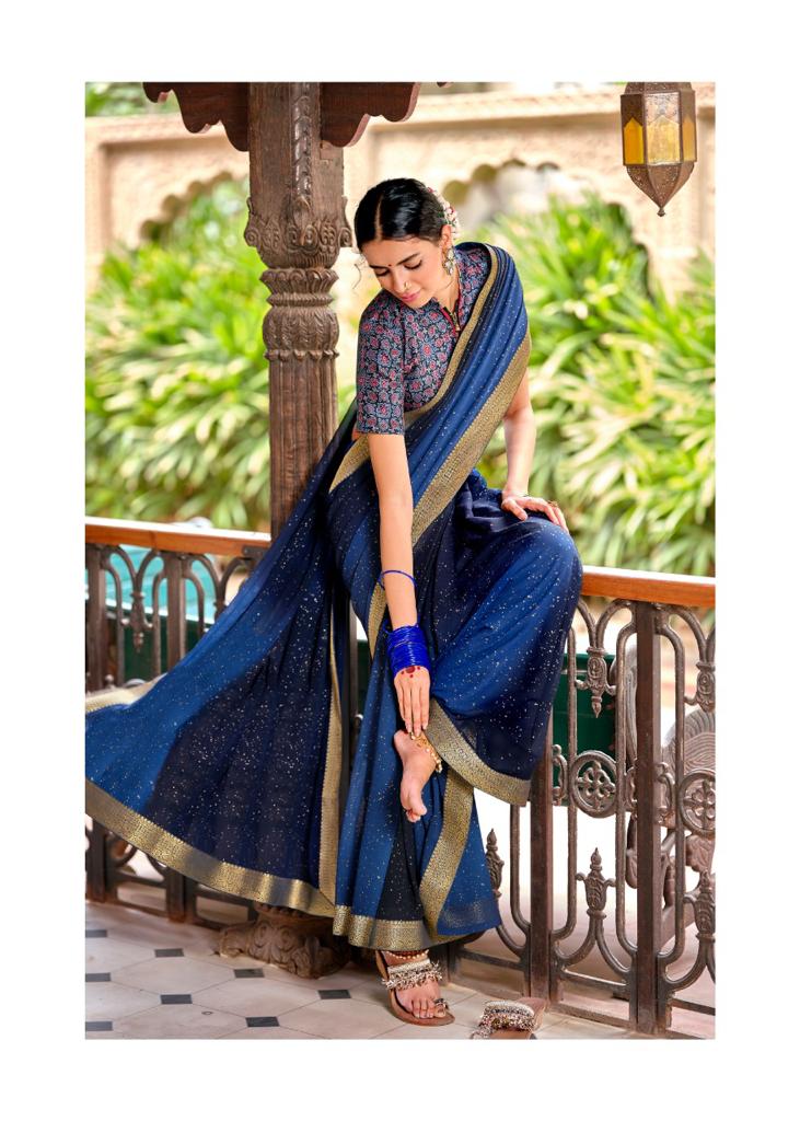 GULMOHAR BY KASHVI CRECTION GEORGETTE PARTY WEAR FANCY SAREE