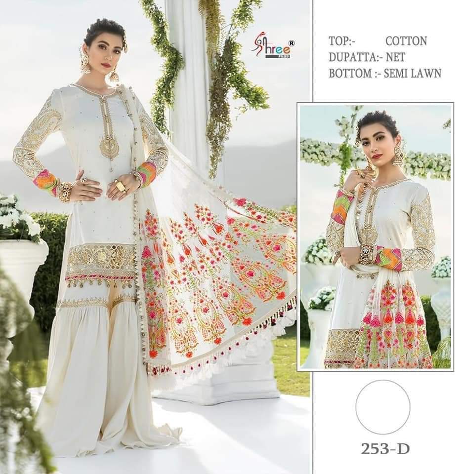 SHREE FAB S- 253 SATEEN MARIA B GOLD COLLECTION PAKISTANI SUITS