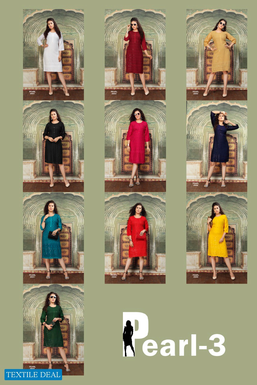 Shreenath Jee Pearl Vol-3 Wholesale Shopping Long Kurtis