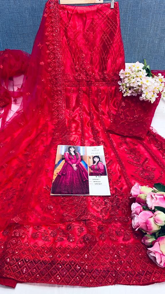 MERIUM PRESENT EKART VOL 01 HEVY BUTTERFLY NET WITH EMBROIDERY DESIGNER