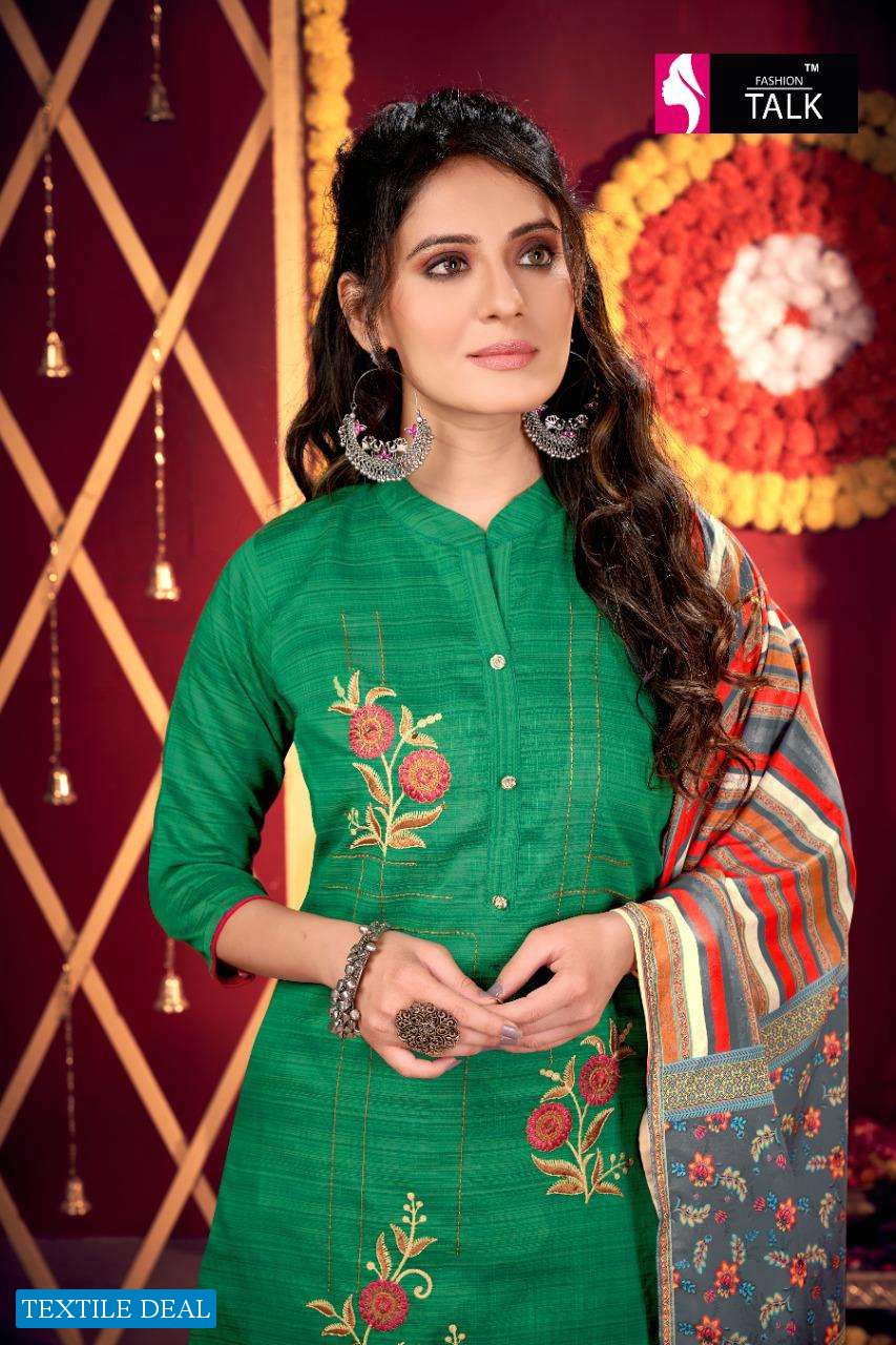 CRYSTAL VOL 1 BY FASHION TALK HEAVY SILK LINING WITH EMBROIDERY WORK AND HANDWORK READYMADE SUIT