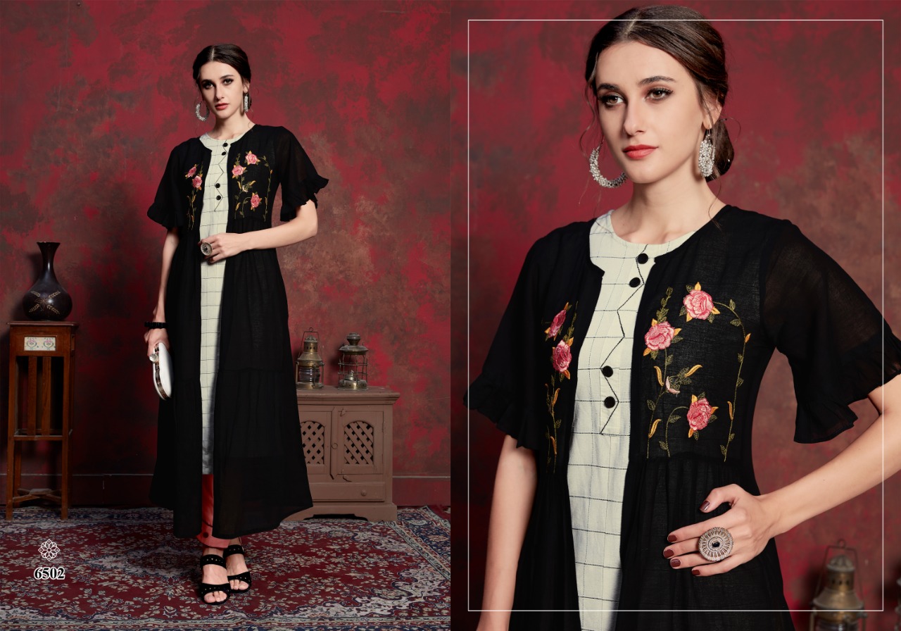 NIRAVANA  MUSLIN DESIGNER FANCY TOP WITH KURTIS