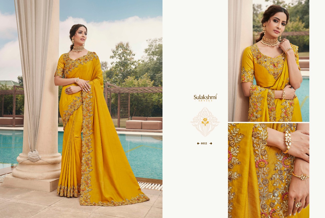 SULAKSHMI  SAREES MOHANNA D NO-6612 BRIDAL DESIGNER INDIAN WOMEN SAREE COLLECTION