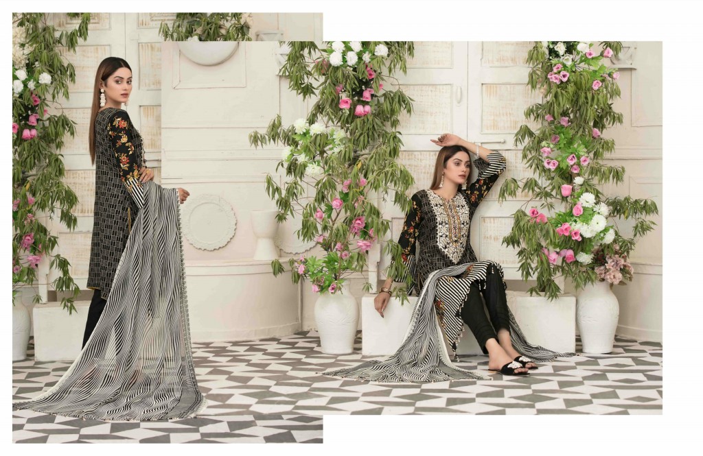 Amna Sohail Avyanna Wholesale Chiffon Digital Printed Dupatta Catalogs