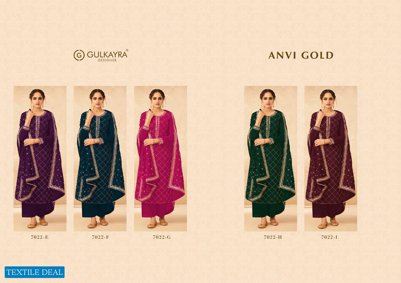 Gulkayra Anvi Gold Wholesale Long Designer Indian Suits