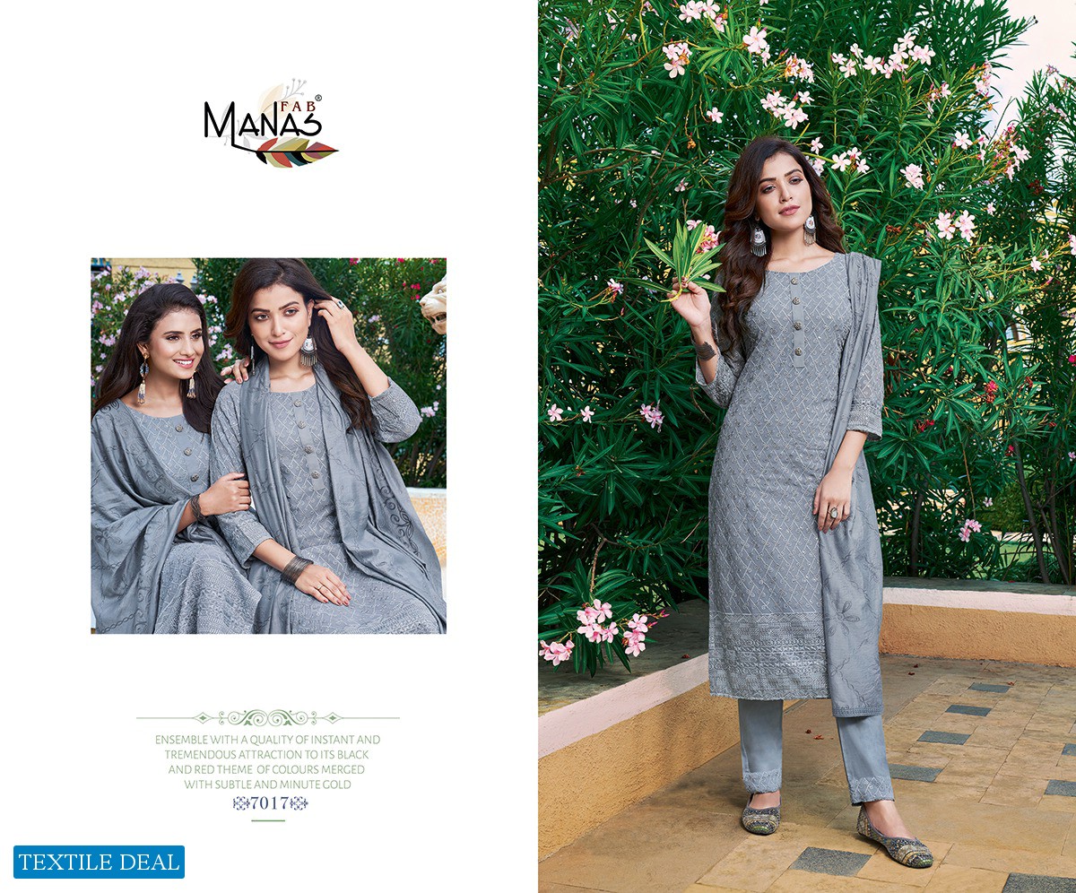 MANAS SCHIFFLI VOL 3 READYMADE GEORGETTE FANCY SALWAR KAMEEZ