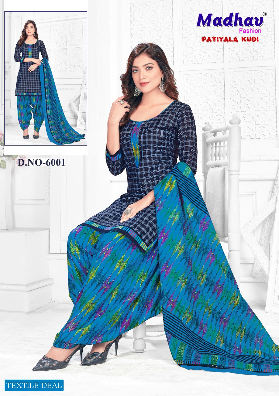 Madhav Patiyala Kudi Vol-6 Wholesale Cotton Printed Dress