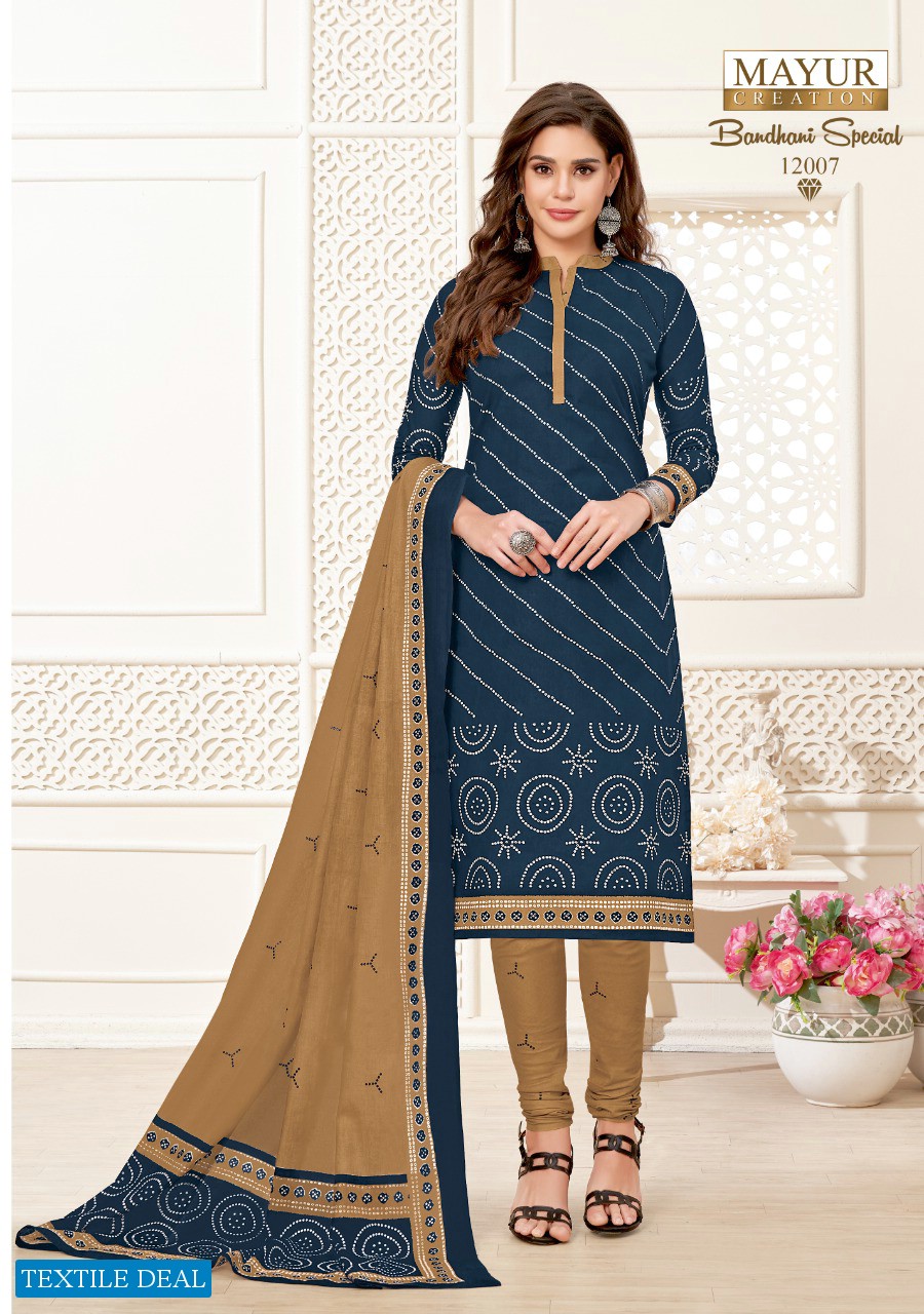 Mayur Bandhani Special Vol-12 Wholesale Shopping Cotton Dress Material