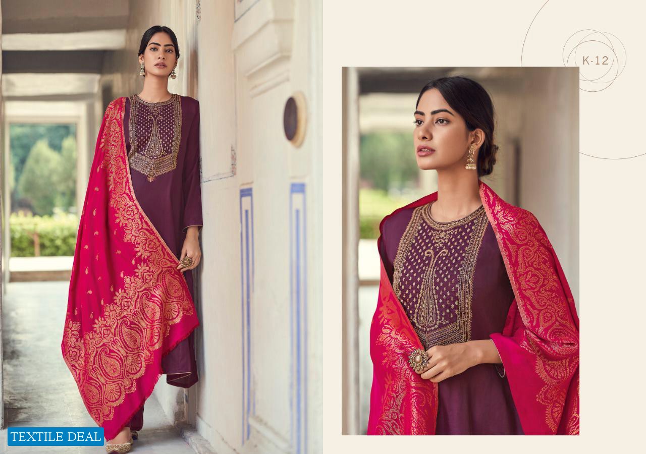 Varsha Kalpi Wholesale Tussar Silk With Embroidery Salwar Kameez