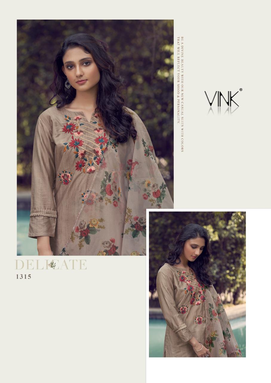 VINK PRESENTS OCCASIONS  VOL 2 DESIGNER CLASSY KURTI WITH DUPATTA AND PANTS