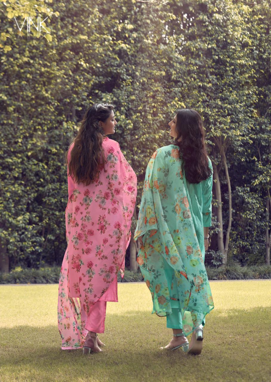 VINK PRESENTS OCCASIONS  VOL 2 DESIGNER CLASSY KURTI WITH DUPATTA AND PANTS