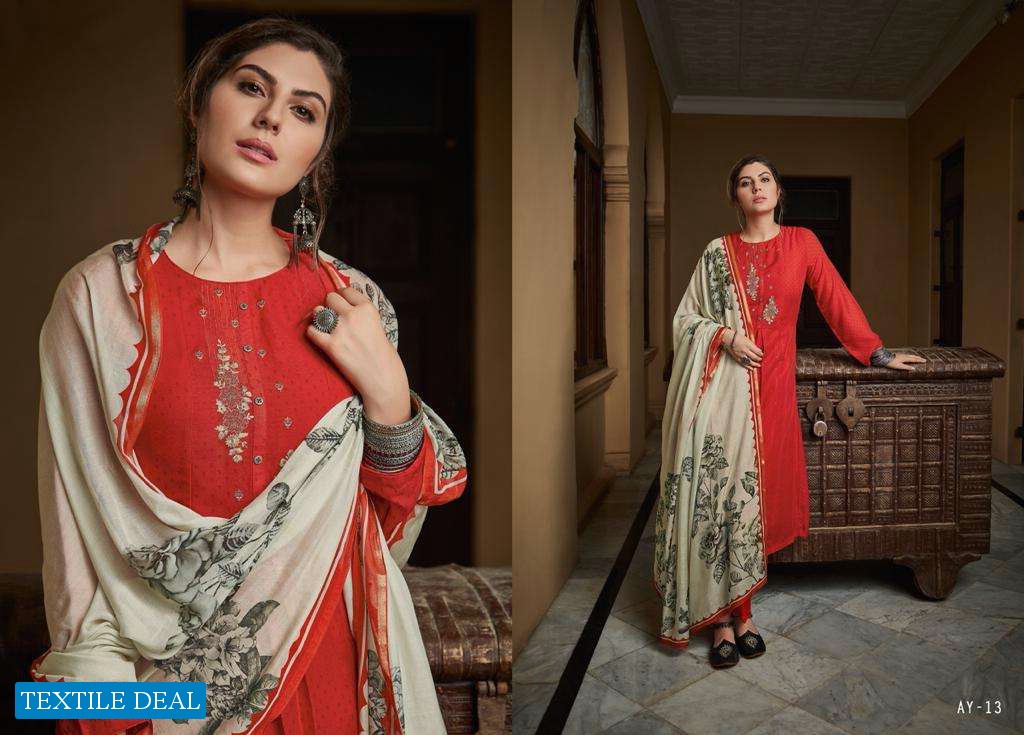 EHRUM ARYANA BY VARSHA FASHIONS MUSLIN PRINTED LADIES SUITS CATALOGS