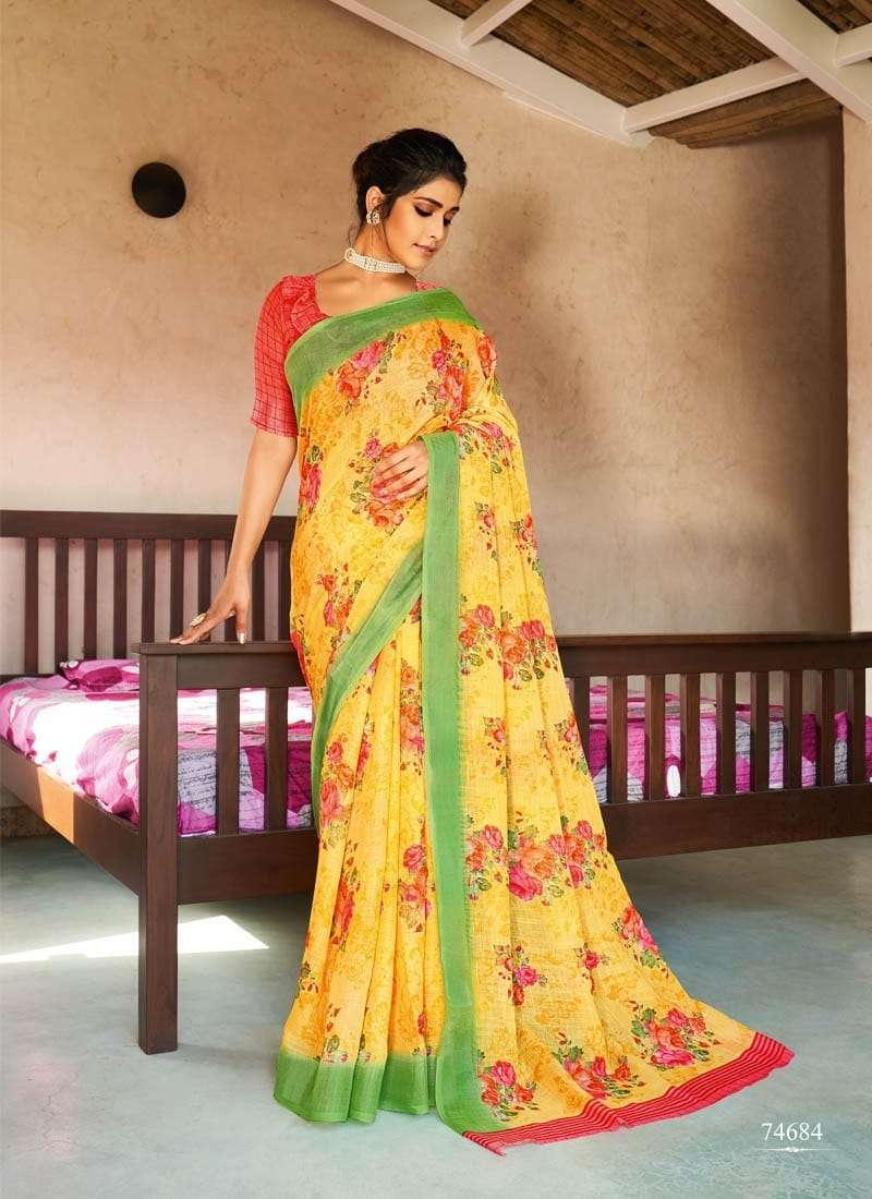 KRITIKA COTTON BY LIFESTYLE LINEN SILK ETHNIC TRADITIONAL WEAR SAREES