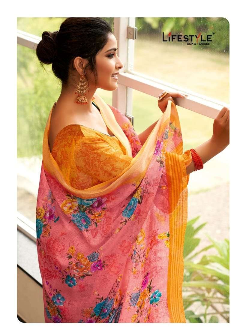 KRITIKA COTTON BY LIFESTYLE LINEN SILK ETHNIC TRADITIONAL WEAR SAREES