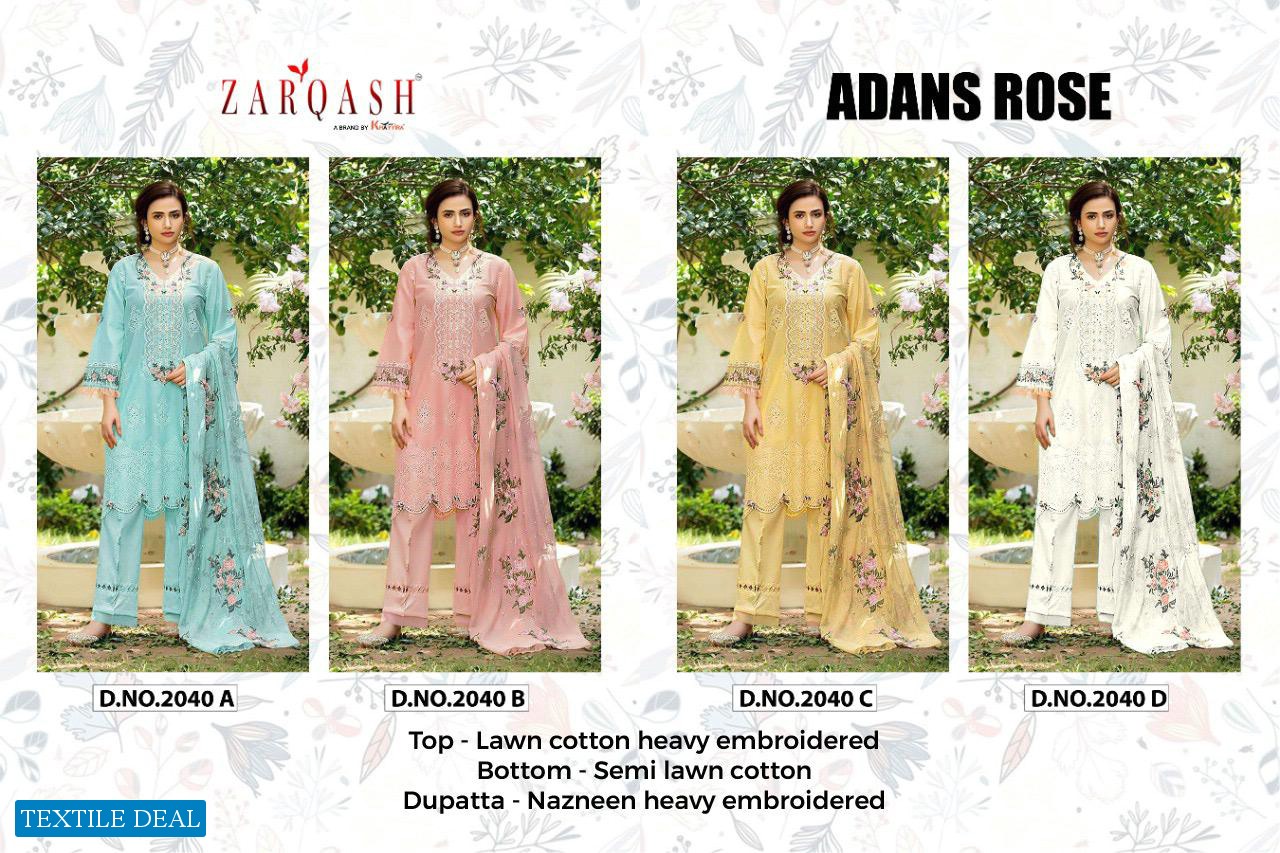 Zarqash Adans Rose Wholesale Pakistani Concept Dress