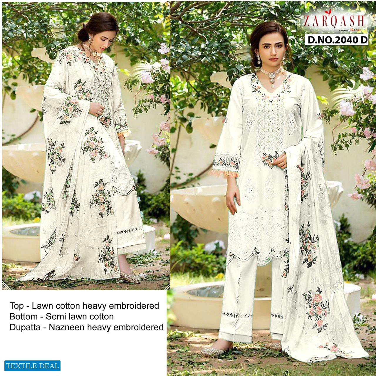 Zarqash Adans Rose Wholesale Pakistani Concept Dress
