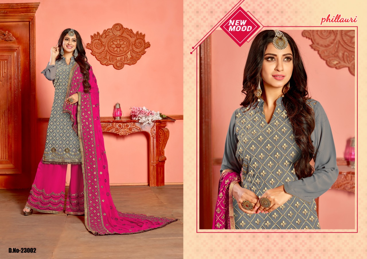 PHILLAURI VOL 10 DESIGNER WITH SARARA BOTTOM PARTYWEAR SUIT