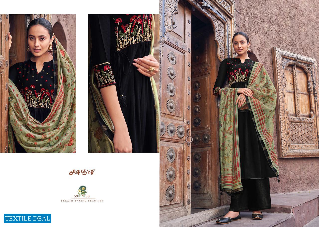 NAZAKAT BY JAY VIJAY BEMBERG SILK EMBROIDERY DESIGNER SALWAR KAMEEZ
