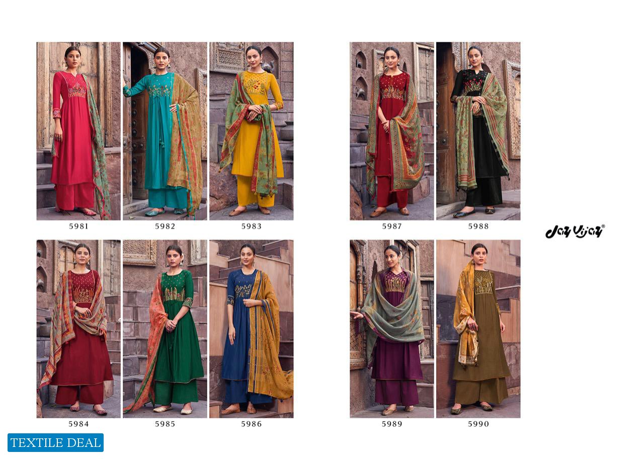 NAZAKAT BY JAY VIJAY BEMBERG SILK EMBROIDERY DESIGNER SALWAR KAMEEZ