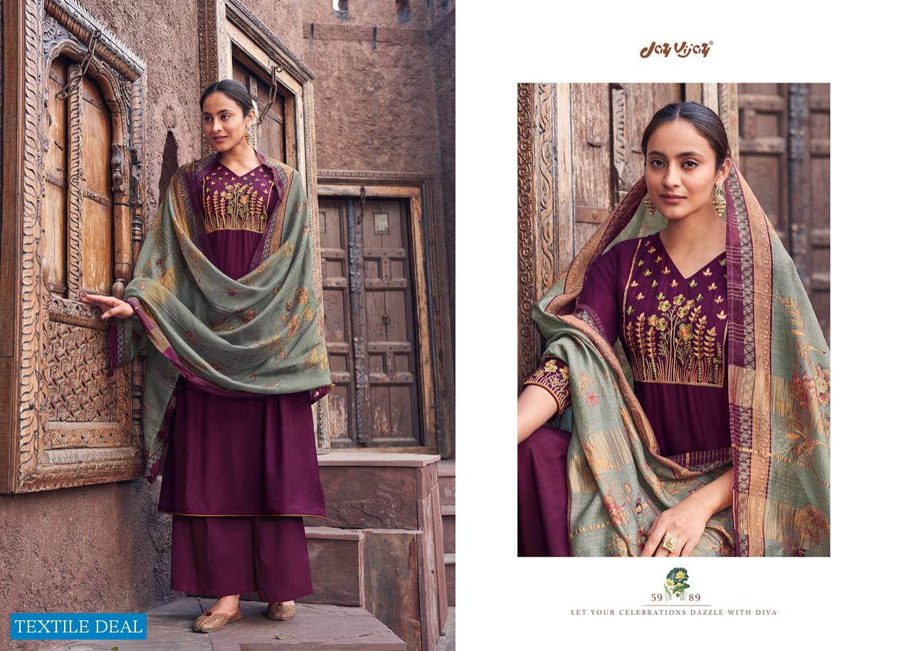 NAZAKAT BY JAY VIJAY BEMBERG SILK EMBROIDERY DESIGNER SALWAR KAMEEZ