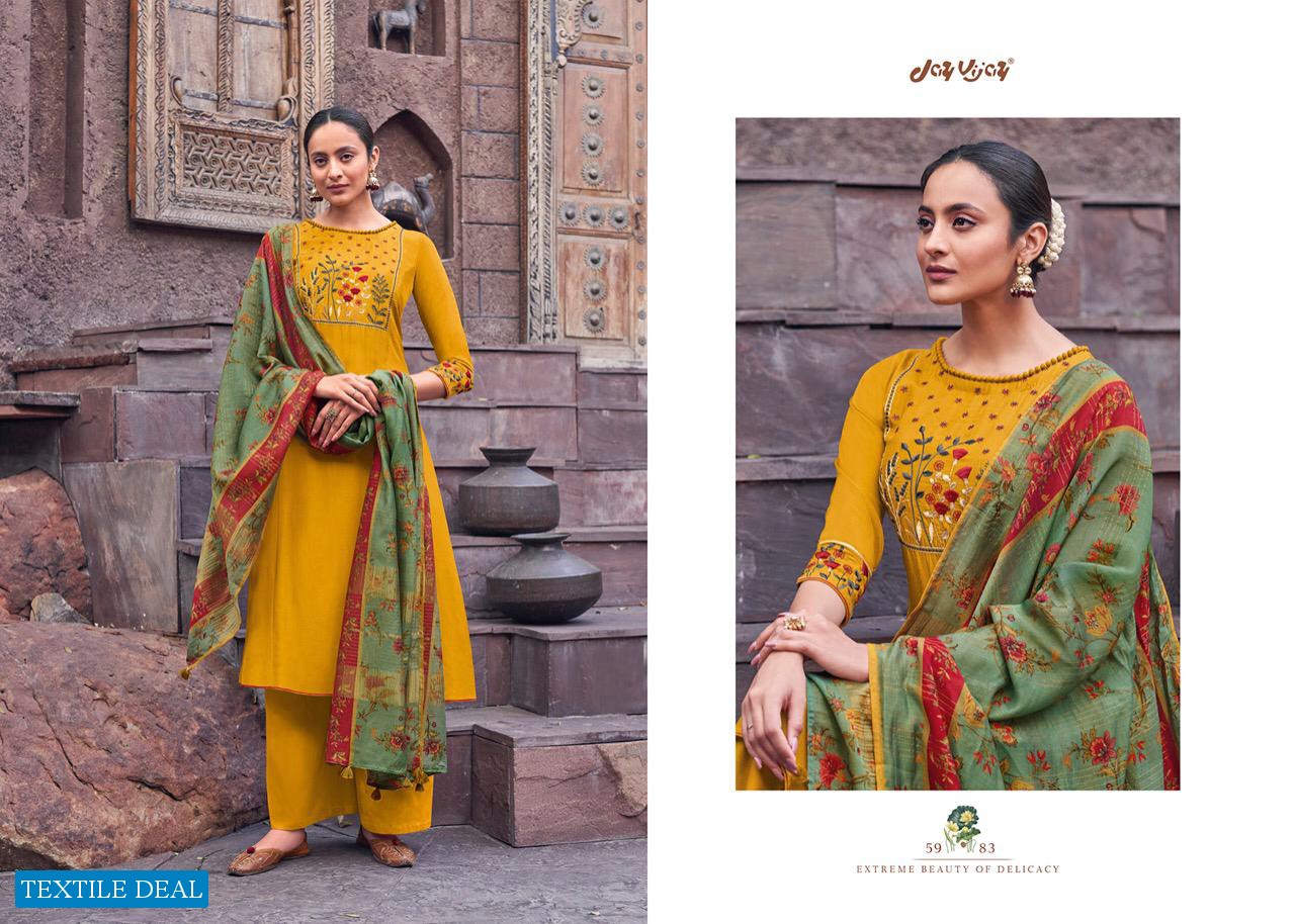 NAZAKAT BY JAY VIJAY BEMBERG SILK EMBROIDERY DESIGNER SALWAR KAMEEZ