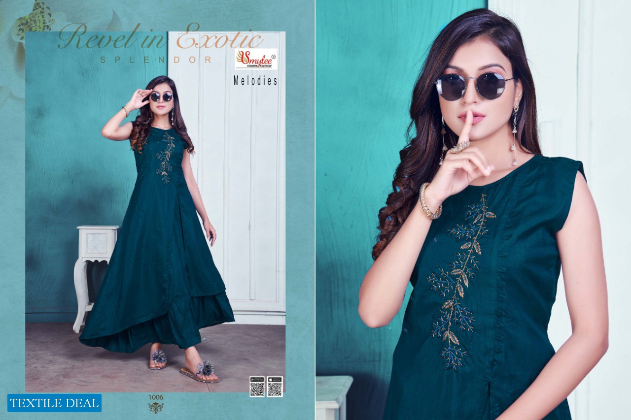 SMYLEE MELODIES DESIGNER LONG PARTY WEAR KURTI GOWNS