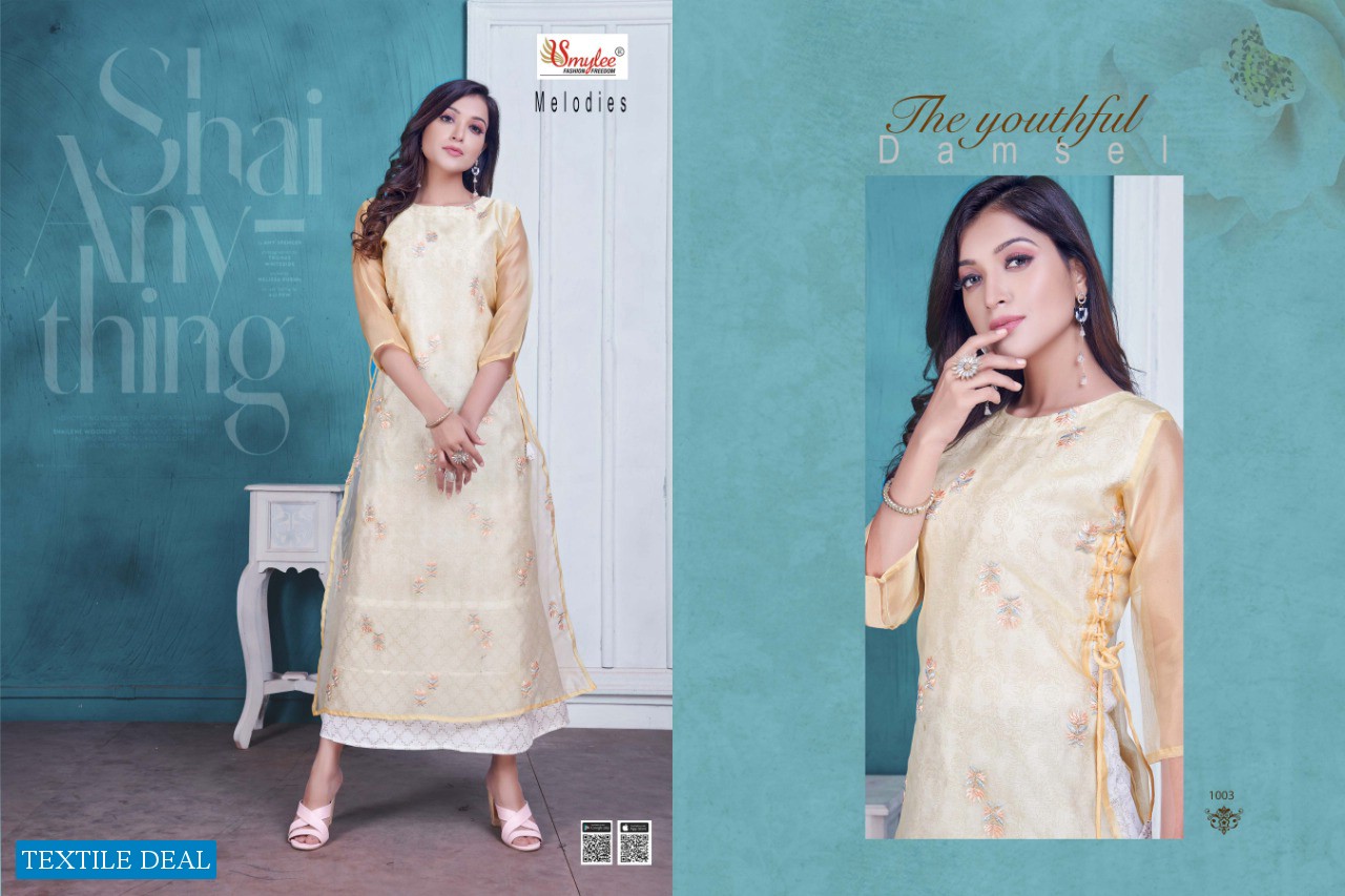 SMYLEE MELODIES DESIGNER LONG PARTY WEAR KURTI GOWNS