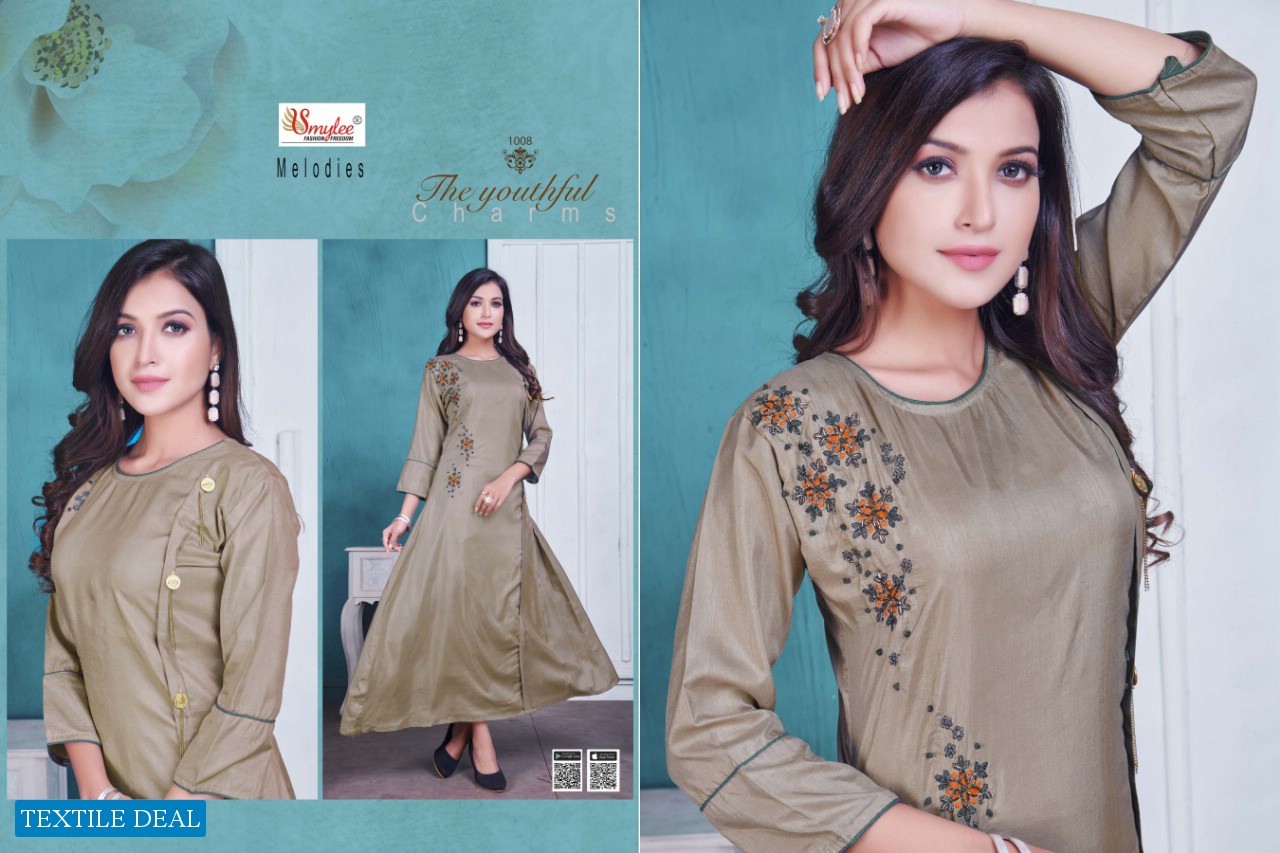 SMYLEE MELODIES DESIGNER LONG PARTY WEAR KURTI GOWNS