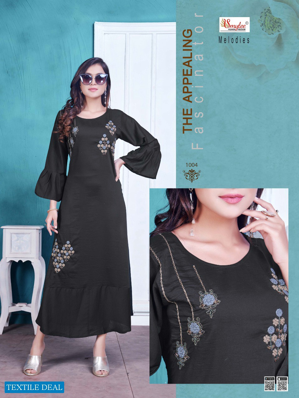 SMYLEE MELODIES DESIGNER LONG PARTY WEAR KURTI GOWNS