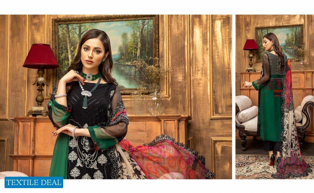 Charizma Vasl Embroidered chiffon collection with printed and embroidered chiffon dupatta