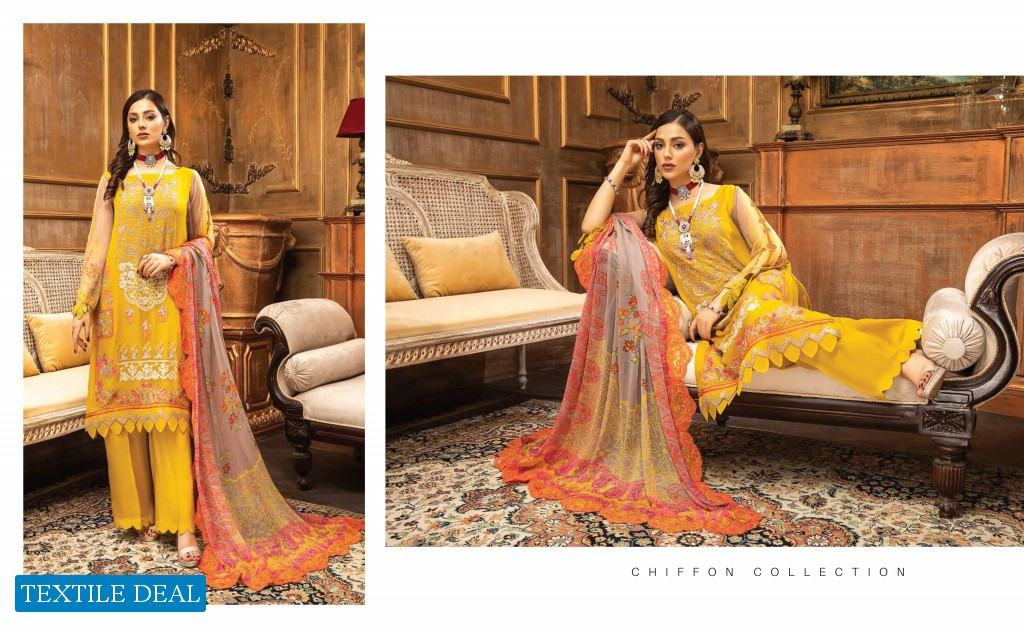 Charizma Vasl Embroidered chiffon collection with printed and embroidered chiffon dupatta