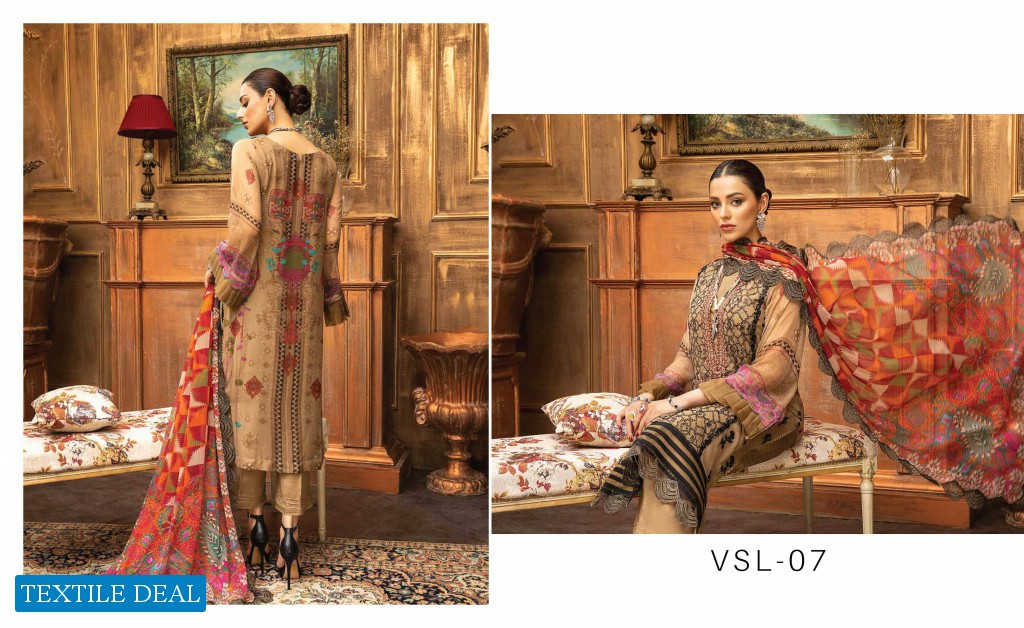 Charizma Vasl Embroidered chiffon collection with printed and embroidered chiffon dupatta