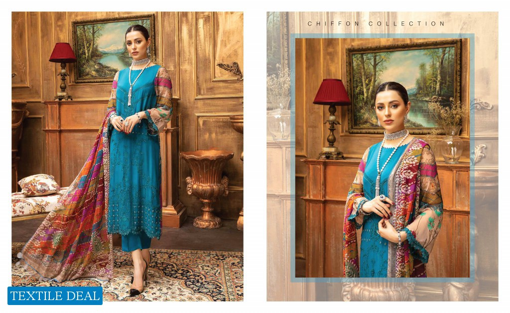 Charizma Vasl Embroidered chiffon collection with printed and embroidered chiffon dupatta