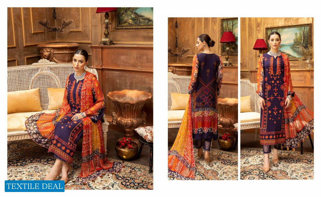 Charizma Vasl Embroidered chiffon collection with printed and embroidered chiffon dupatta
