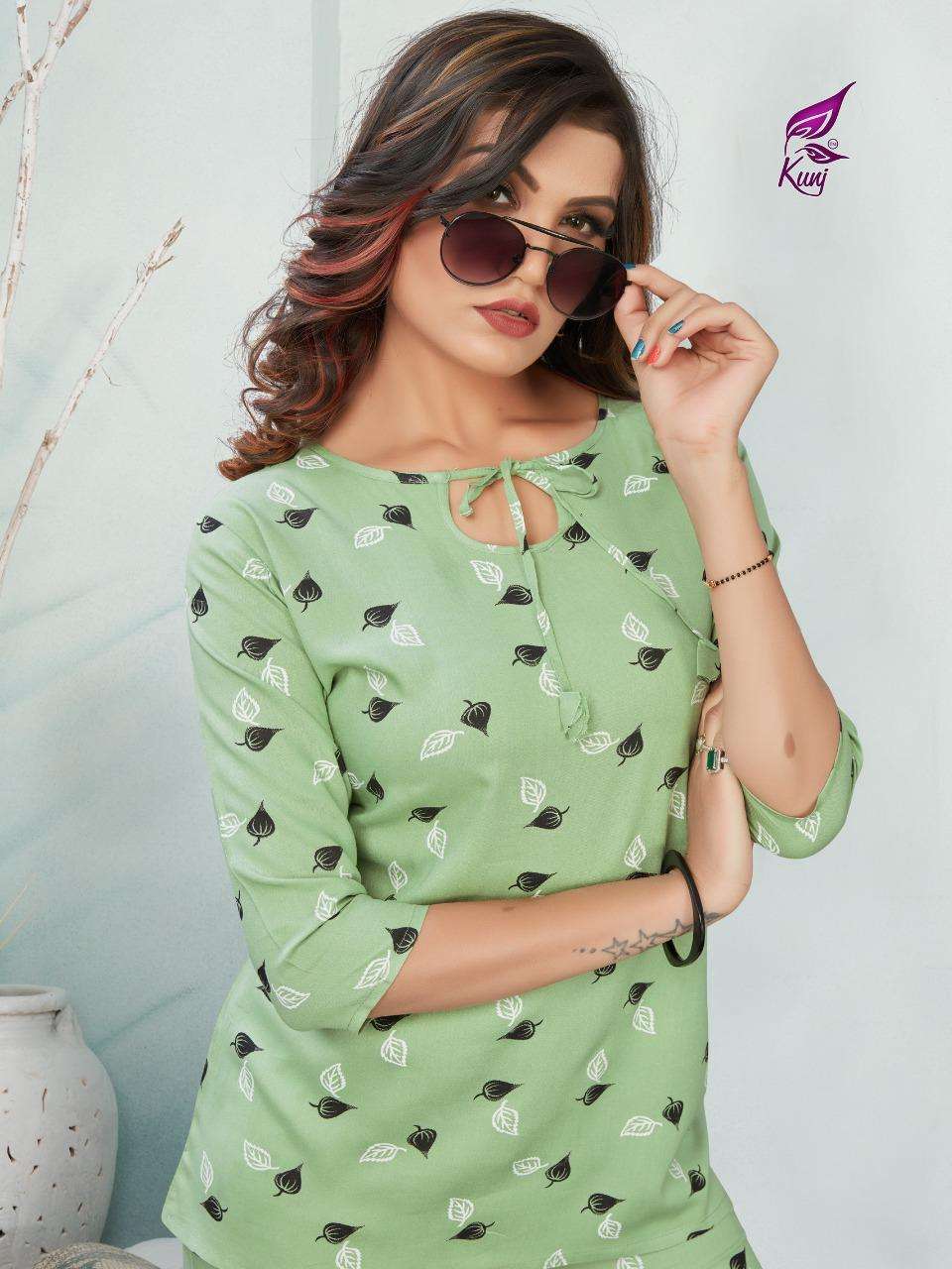 KUNJ CASUAL VOL-1HEAVY RAYON NIGHT SUIT CATALOG WHOLESALER BEST RATE